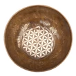 Kép 2/4 - Kézzel készült tibeti hangtál, Élet Virága gravírozással, 23 cm - Bodhi