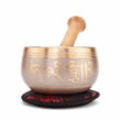 Picture 2/6 -Indian Singing Bowl with LETTERS engraving 8 cm - Bodhi