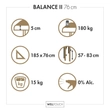 Kép 5/5 - WellTouch Balance II masszázságy - Burgundy - Bodhi