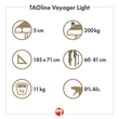 Kép 8/8 - TAOline Voyager Light masszázságy - Black - Bodhi