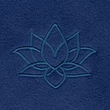Kép 2/4 - Polár jógatakaró ASANA Lotus hímzéssel - sötétkék - Bodhi