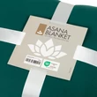 Kép 4/6 - Polár jógatakaró ASANA Lotus hímzéssel - sötétzöld - Bodhi