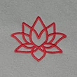 Kép 3/6 - Polár jógatakaró ASANA Lotus hímzéssel - szürke - Bodhi