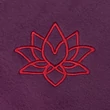 Kép 2/7 - Polár jógatakaró ASANA Lotus hímzéssel - lila - Bodhi