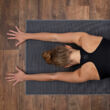 Picture 4/5 -Yatra Bamboo Yoga Towel with bamboo and PER - Eggplant - Bodhi