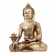 Kép 2/7 - Buddha réz szobor, aranyozott, 18cm - Bodhi