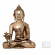 Buddha réz szobor, aranyozott, 18cm - Bodhi