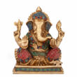 Kép 1/8 - Ganesh réz szobor, többszínű, 20cm - Bodhi