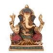 Kép 1/8 - Ganesh réz szobor, többszínű, 20cm - Bodhi