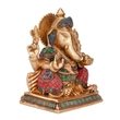 Kép 4/8 - Ganesh réz szobor, többszínű, 20cm - Bodhi