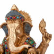Kép 6/8 - Ganesh réz szobor, többszínű, 20cm - Bodhi