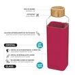 Kép 2/4 - Üveg kulacs szilikon borítással STORM 700 ml - Maroon - Quokka