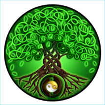 Mandala Ablakmatrica - Életfa zöld