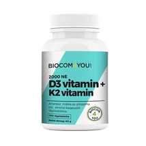 Vitamin D3 2000 IU+K2 100 tabletta - Biocom