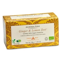 Ayurveda Pura tea Ginger & Lemon Zest - Tridoshic Blend 20 bags