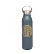 Fémkulacs - Élet Virága (szürke) 1000 ml - Bodhi