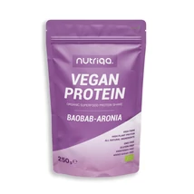Nutriqa Bio vegán baobab–arónia protein shake – 250 g
