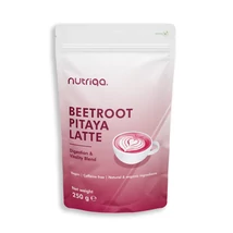 Nutriqa Bio cékla–pitaya latte italpor, vegán, koffeinmentes – 250 g