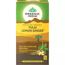 Tulsi LEMON GINGER Citrom Gyömbér, filteres bio tea, 25 filter - Organic India