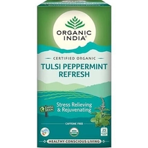 Tulsi PEPPERMINT REFRESH, filteres bio tea, 25 filter - Organic India