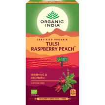 Tulsi RASPBERRY PEACH Málna Őszibarack, filteres bio tea, 25 filter - Organic India
