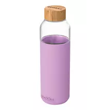 Üveg kulacs szilikon borítással FLOW Lilac 660 ml - Quokka