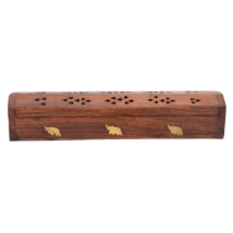 Indian rosewood incense box - Elephant - Sattva Ayurveda