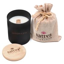 Levendula és indiai rózsa gyertya 200ml - Sattva Ayurveda