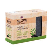 Ajurvédikus kézműves szappan - Zöld tea és Kávé 125g - Sattva Ayurveda