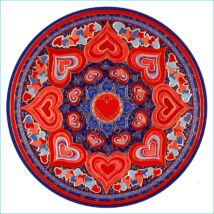 Mandala Ablakmatrica - Szerelem piros kék