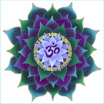 Mandala Ablakmatrica - Lótusz kék zöld