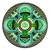 Mandala Ablakmatrica - Bőség zöld fekete