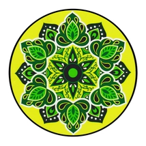 Mandala Ablakmatrica - Egészség lime zöld