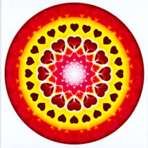 Mandala Ablakmatrica - Szerelem sárga piros