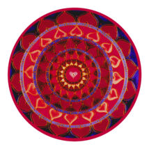 Mandala Ablakmatrica - Szerelem piros szív