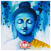 Mandala hűtőmágnes - Buddha kék
