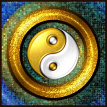 Mandala hűtőmágnes - Ying Yang