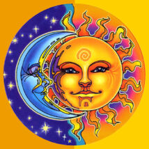 Mandala hűtőmágnes - Nap Hold