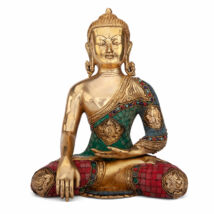 Buddha réz szobor, többszínű, 30cm - Bodhi