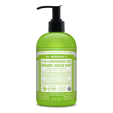 Dr. Bronner's Bio nádcukros szappan - Citromfű-Lime 355ml