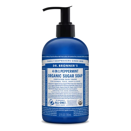 Dr. Bronner's Bio nádcukros szappan - Borsmenta 355ml