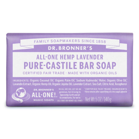 Dr. Bronner's Organic pure-castile bar soap 140g - Lavender