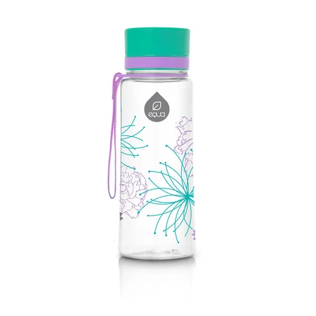 BPA mentes műanyag kulacs 600ml - Virág - Equa