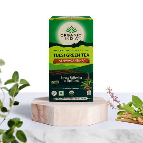 Bio Tulsi tea - Zöld tea és Ashwaganda - Organic India