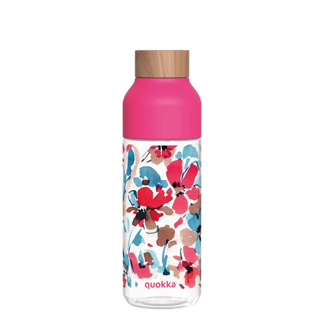 BPA mentes műanyag kulacs ICE Red Flowers 720ml - Quokka