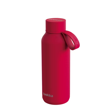 Hőtartó fémkulacs pánttal SOLID - Cherry Red 510ml - Quokka