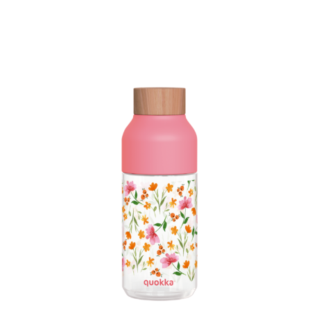 Ice Pink Flower BPA mentes műanyag kulacs 570ml - Quokka