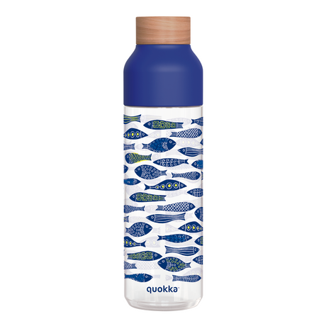 Ice Watercolor Leaves BPA mentes műanyag kulacs 840ml - Quokka
