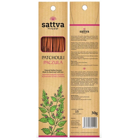 Füstölő, pacsuli 30g - Sattva Ayurveda