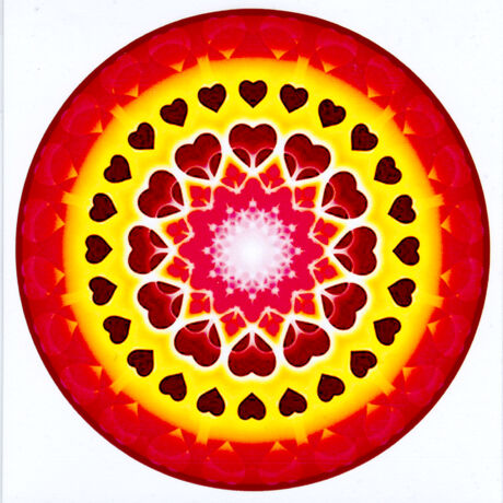 Mandala Ablakmatrica - Szerelem sárga piros
